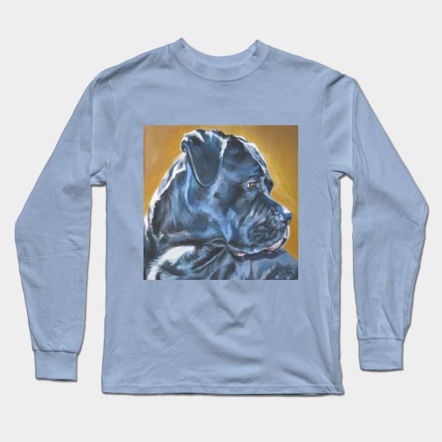 Cane Corso Fine Art Painting Long Sleeve T-Shirt by LASHEPARD